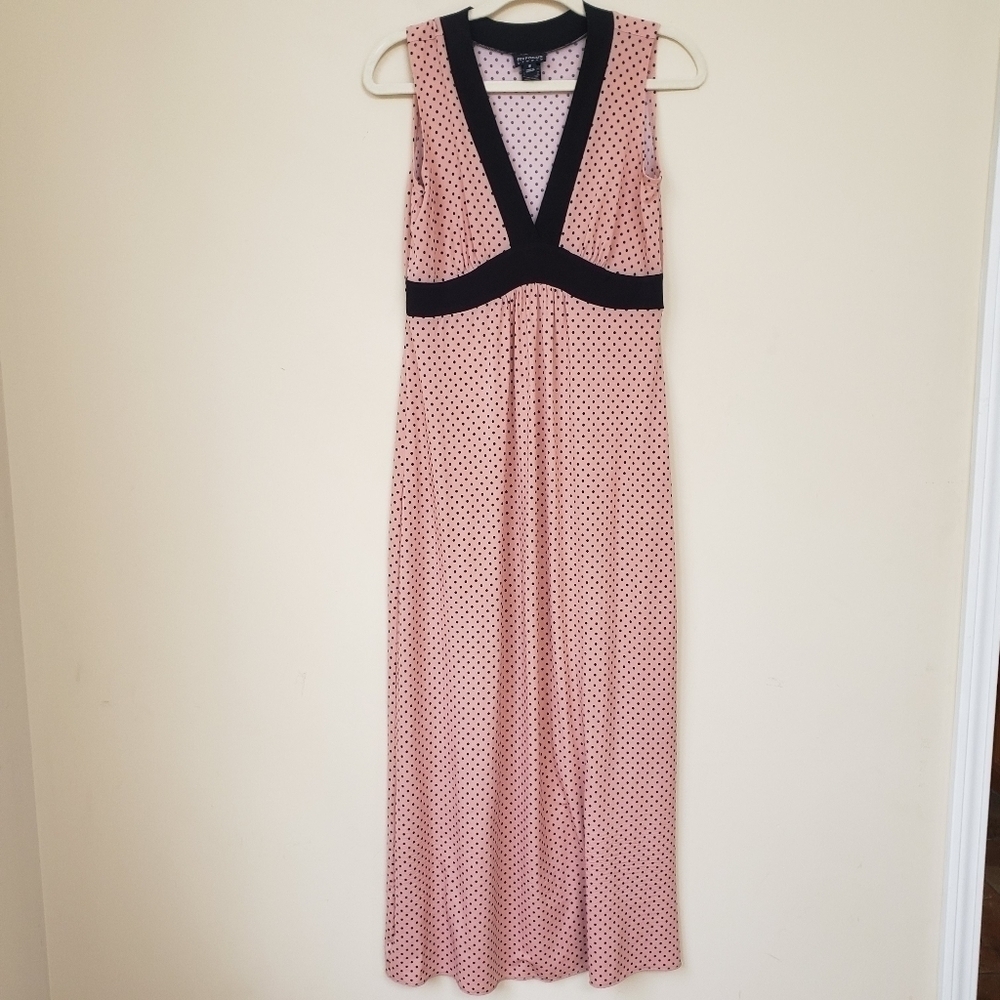 ENFOCUS Polka Dot Sleeveless Midi Dress